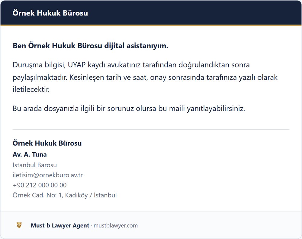 Markalı mail şablonunun önizlemesi
